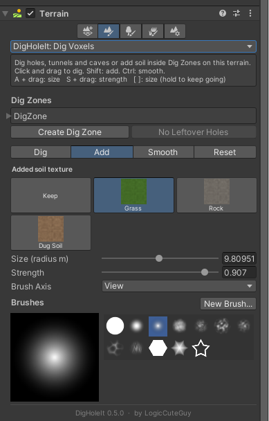 DigHoleIt: Dig Voxels terrain tool